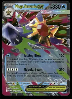 Pokemon Cards Mega Starmie ex 021/088 Perfect Order Double Rare NM *6 - Image 1