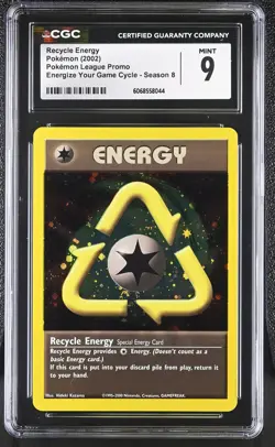 CGC 9 Recycle Energy 2002 League Promo Reverse Holo SWIRL Pokemon Card - Image 1