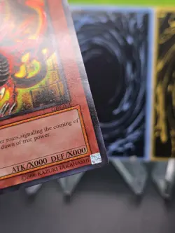 Yu-Gi-Oh Egyptian God Card Set Ultra Rare Slifer GBI-001 Obelisk 002 Ra 003 - Image 5