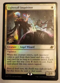 Lightstall Inquisitor EOE #24 Rare Prerelease Date Stamped Foil NM+ - Image 1