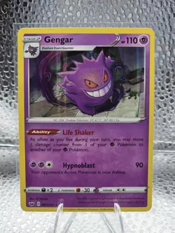 Pokemon Gengar Holo Rare 085/202 Sword & Shield 110 HP Holo English - Image 1