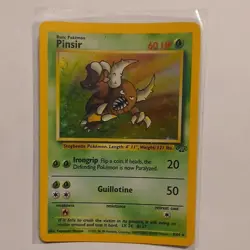 Pokemon Pinsir Jungle Holo Rare 09/64 English 1999 60 HP Unlimited Basic - Image 1