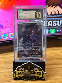 Pokemon TCG CGC Pristine 10 Mewtwo 183/165 AR 151 - Image 1