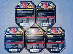 5x Mega Charizard Tins - Mega Charizard X & Y ex Tins (Lot Of 5) Pokemon SEALED - Image 2