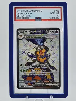 2023 Pokemon OBF En #212 Vespiquen Ex Ultra Rare PSA 10 - Image 1