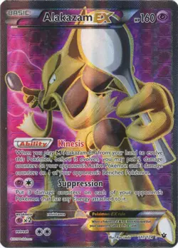 Alakazam EX - 117/124 - Full Art Ultra Rare DMG, English Pokemon Fates Collide - Image 1