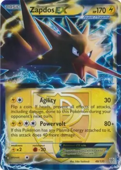 Zapdos-EX - 48/135 - Holo Rare EX DMG, English Pokemon Plasma Storm - Image 1