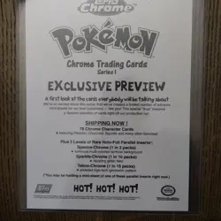 2000 TOPPS CHROME POKEMON #134 VAPOREON TEKNO PSA 9 MINT - Image 3