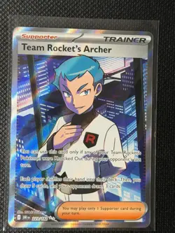Pokemon 2025 Scarlet & Violet White Flare Team Rocket's Archer FA #223/182 - Image 1