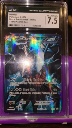 Pokemon TCG 2013 Darkrai Holo BLACK STAR PROMO-BW73 TEAM PLASMA BOX NM 7.5 CGC - Image 2