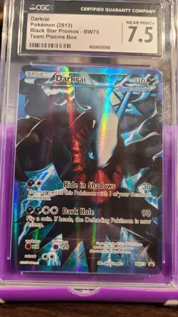 Pokemon TCG 2013 Darkrai Holo BLACK STAR PROMO-BW73 TEAM PLASMA BOX NM 7.5 CGC - Image 4