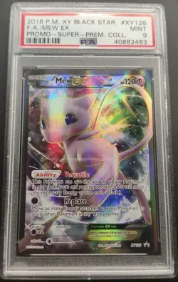 Pokemon Mew EX Super Premium Coll. Black Star Full Art Promo XY126 PSA 9 Mint - Image 2
