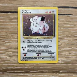 Pokemon TCG Clefairy #5/102 Base Set Unlimited Holo LP Condition - Image 1