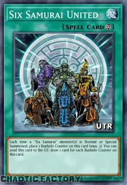 YUGIOH RA03-EN054 Six Samurai United Ultimate Rare 1st Edition NM - Image 1