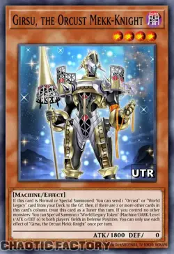 YUGIOH RA03-EN026 Girsu, the Orcust Mekk-Knight Ultimate Rare 1st Edition NM - Image 1