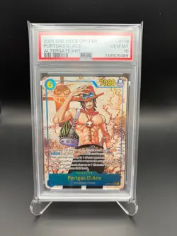 Bandai Portgas D. Ace OP13-119 Carrying on His Will Alt Art Foil PSA 10 - Image 1