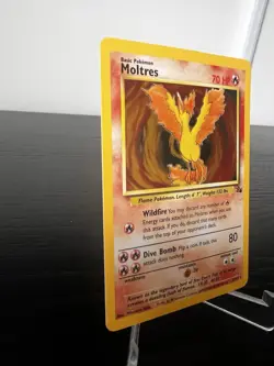 Moltres 12/62 Holo Rare Fossil Unlimited 1999 WOTC Pokemon Card MP/LP - Image 2