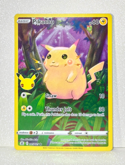 PIKACHU 005/025 2021 25TH CELEBRATIONS FULL ART HOLO RARE POKEMON TCG - Image 1