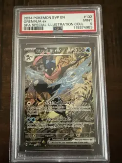 2024 Pokemon SVP EN Greninja EX SFA Special Illustration Coll PSA9 - Image 1