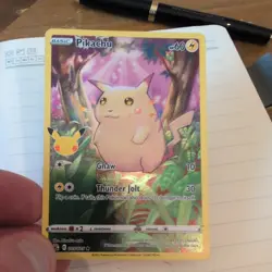 Pokemon ACE 8 Pikachu TCG Holo Full Art Rare Card 005/025 2021 Celebrations UK - Image 2
