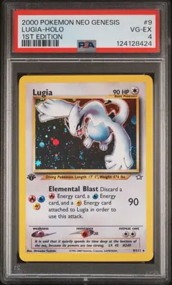 Pokemon TCG - WOTC 1st Edition Neo Genesis Lugia 9/111 Holo Rare PSA 4 - Image 1