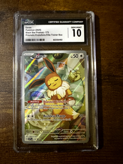 2025 POKEMON BLACK STAR PROMOS #173 EEVEE CGC 10 GEM MINT - Image 1