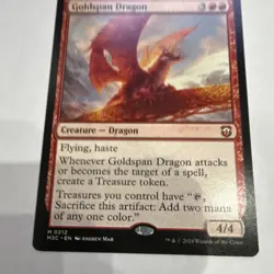 Magic: The Gathering Goldspan Dragon 212 Mythic Regular Commander Modern Horizo… - Image 3