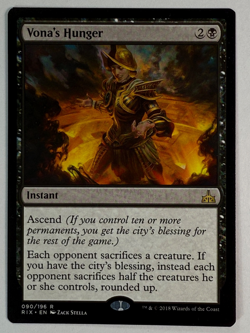 VONA’S HUNGER mtg (PLAYED) RIVALS OF IXALAN (RIX) rare - Image 1