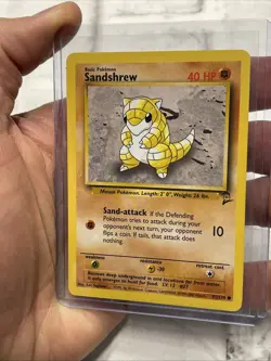 Pokemon TCG Sandshrew 91/130 Base Set 2 - WOTC Unlimited Common Vintage Vtg NM - Image 2