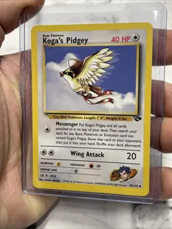 Pokemon TCG Koga's Pidgey Card 49/132 Gym Challenge Uncommon Vintage WOTC Vtg LP - Image 2