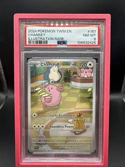 Pokemon TCG Chansey Illustration Twilight Masquerade Psa 8 - Image 1