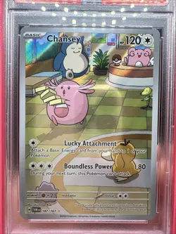 Pokemon TCG Chansey Illustration Twilight Masquerade Psa 8 - Image 4