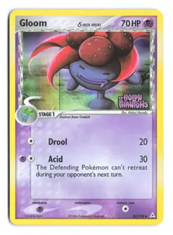 Pokemon Gloom 42/110 EX Holon Phantoms Stamped Reverse Rev Holo Foil - Image 1