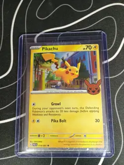 Pikachu 18/91 - Halloween Trick Or Trade 2024 - Cosmos Holo Pokemon TCG - NM - Image 1