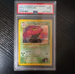 Pokemon Erika's Vileplume Gym Heroes Holo Rare #5 PSA 9 Mint - Image 1