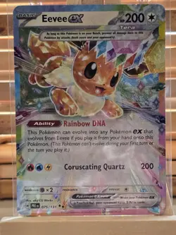 Pokemon TCG Eevee EX 075/131 Prismatic Evolutions English NM - Image 1