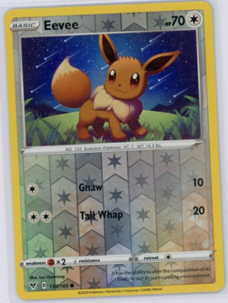 Pokemon TCG Eevee 130/185 Vivid Voltage Reverse Holo Common - Image 1