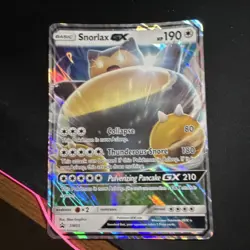 Snorlax GX Promo Holo SM05 Pokemon TCG 190 HP Collapse Thunderous Snore - Image 1