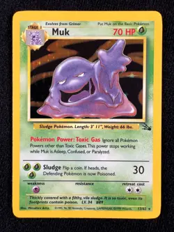 Muk Fossil Holo Rare 13/62 1999 Pokemon Wotc Vintage - NM - Image 1