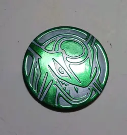 Pokemon Rayquaza Coin Green Holofoil Official Tcg Celebrations - Image 1