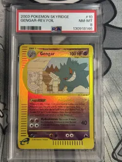 Pokemon Gengar #10 Skyridge Reverse Holo Rare PSA 8!! - Image 1