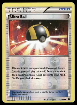 Ultra Ball 113/124 Uncommon Fates Collide Reverse Holo Heavily Played - Image 1