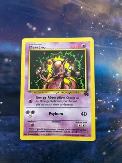 Mewtwo 2000 Pokemon WOTC Black Star Promo #14 - HP/DMG Vintage - Image 1