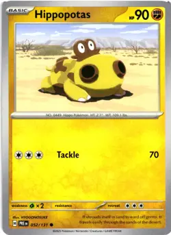 Hippopotas 52/131 - Pokemon Prismatic Evolutions - NM - Image 1