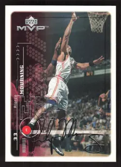 1999-00 Upper Deck MVP Silver Script Alonzo Mourning #82 Miami Heat - Image 1