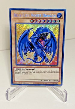 Yugioh / Blue Eyes White Dragon / BLMM-EN001 / Secret Rare / 1st Edition - Image 1