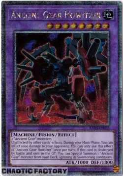 YUGIOH RA03-EN035 Ancient Gear Howitzer Quarter Century Secret Rare 1st Edition - Image 1
