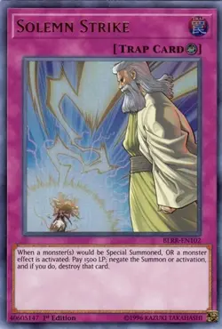 Yugioh - Solemn Strike (Ultra Rare) (1st Edition) - BLRR-EN102 (P) - Image 1