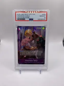 One Piece Vinsmoke Sanji Foil Treasure Rare OP10-063 OP12 PSA 10 - Image 1