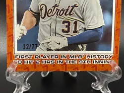 2026 Topps Heritage Riley Greene Color Of The Year SP Variation 32 /77 Tigers - Image 3